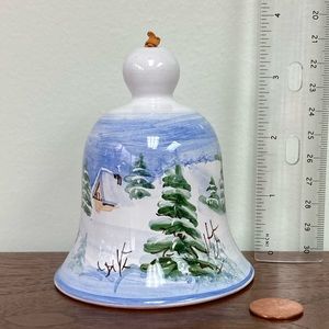 Handpainted Bell 🔔 ceramic Winter ❄️ Scene